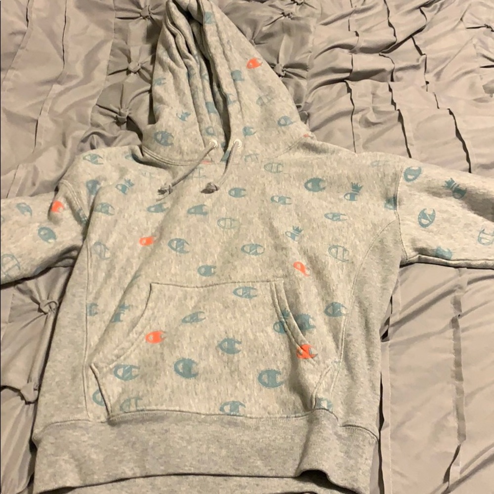champion reverse weave logo hoodie